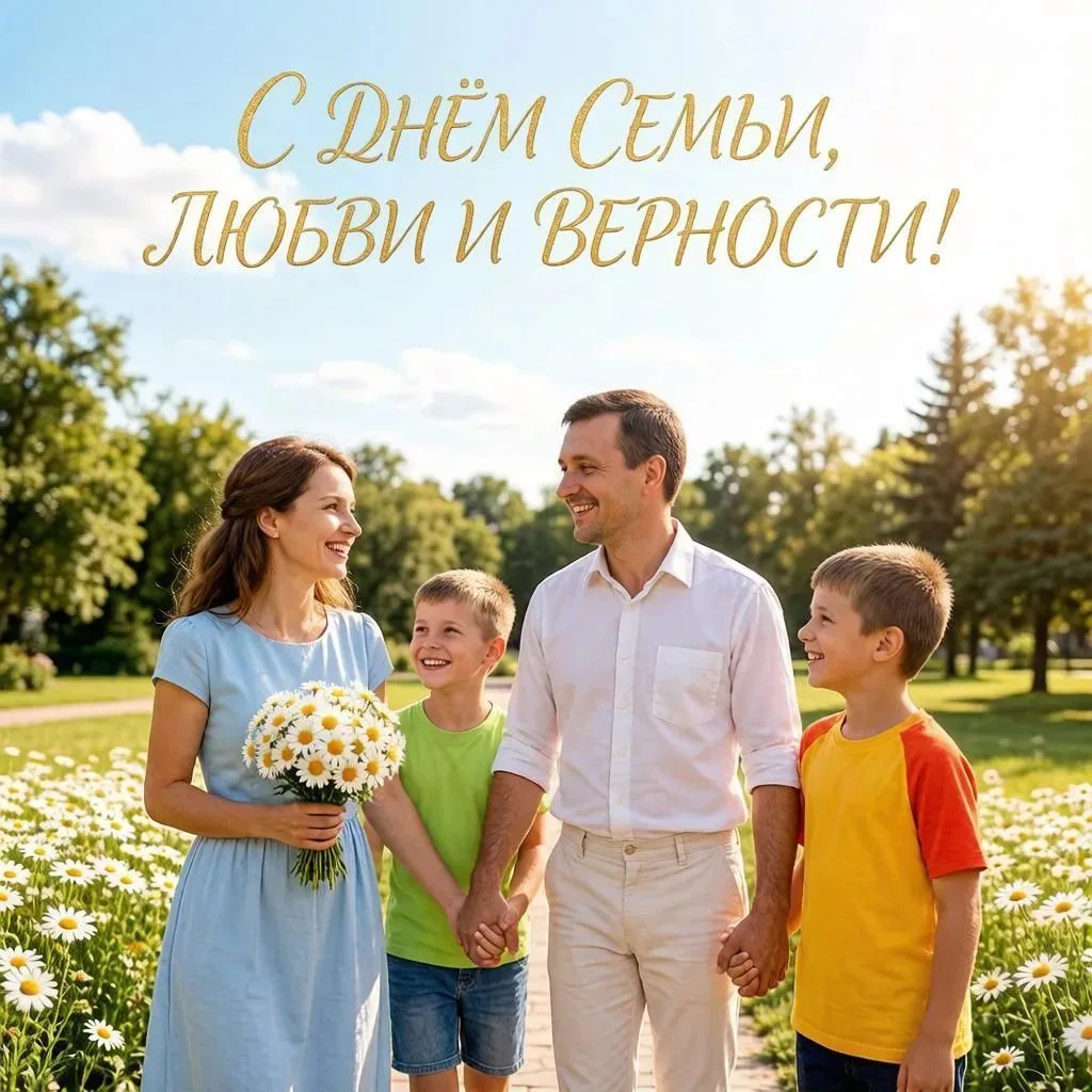 С Днём семьи, любви и верности! 🌼

Пусть в вашем доме всегда царят тепло, уют и взаимопонимание. Бе