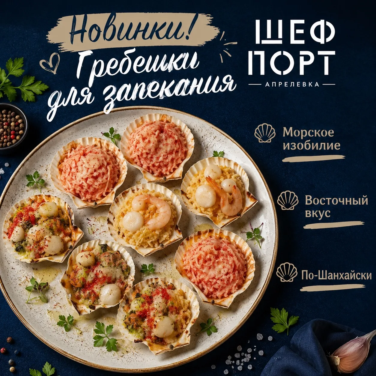 🔥Новинки в «Шеф Порт» 🔥

Представляем наши новые гребешки для запекания — изысканное морское блюдо