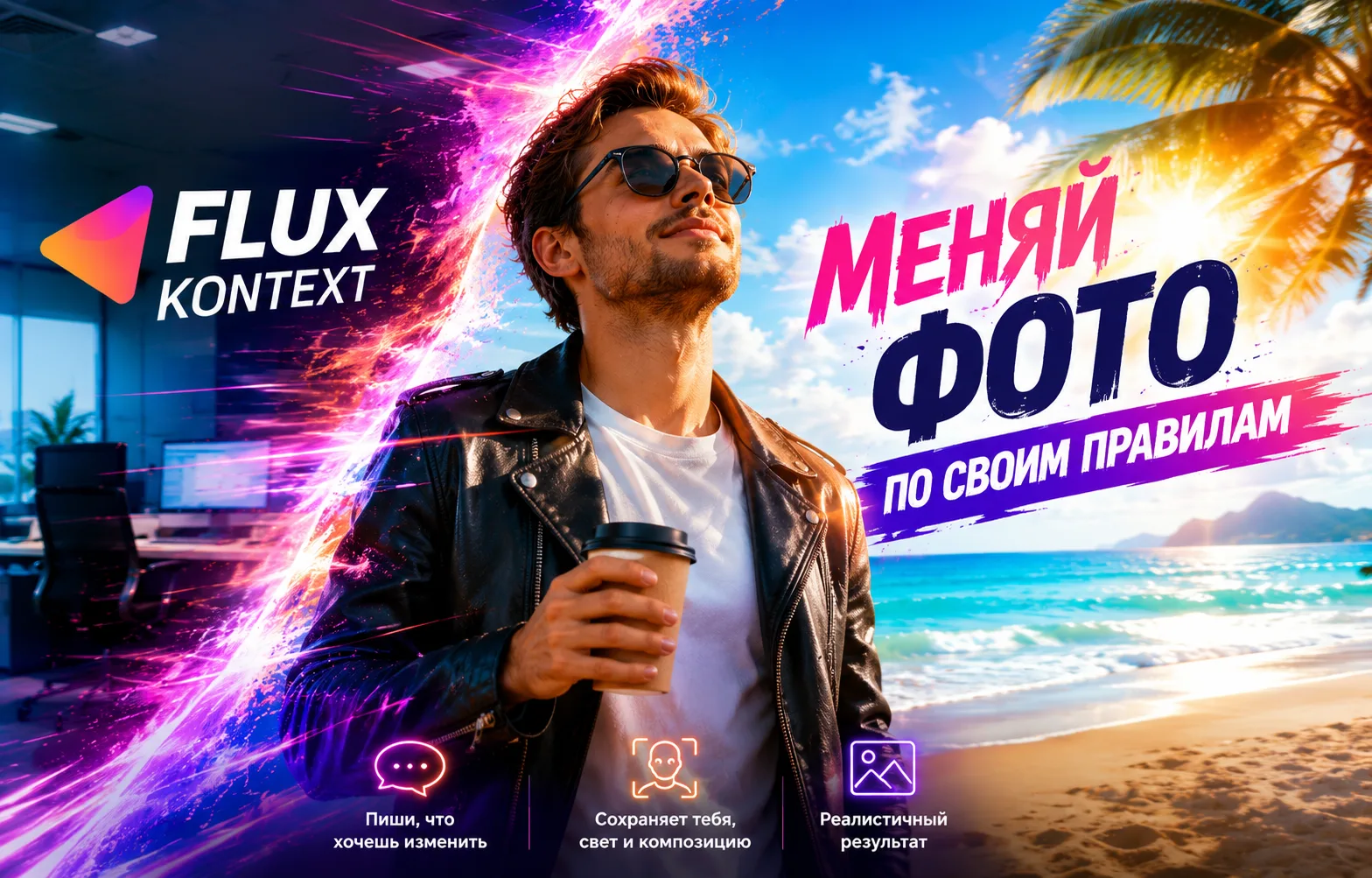 Нейросеть FLUX Kontext обновила правила редактирования фото. Теперь менять детали на снимках можно о
