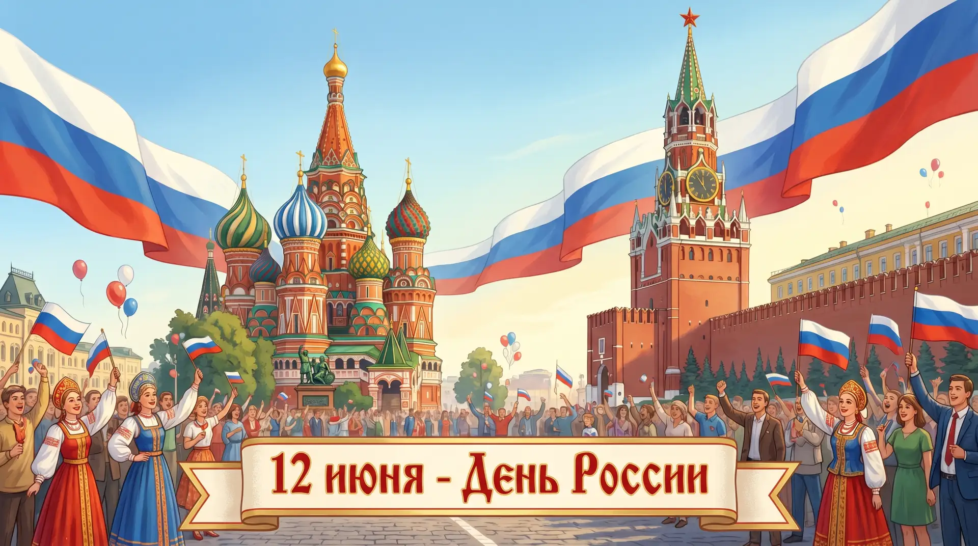День России- это главный государственный праздник нашей Родины!
12 июня мы отмечаем день, который на