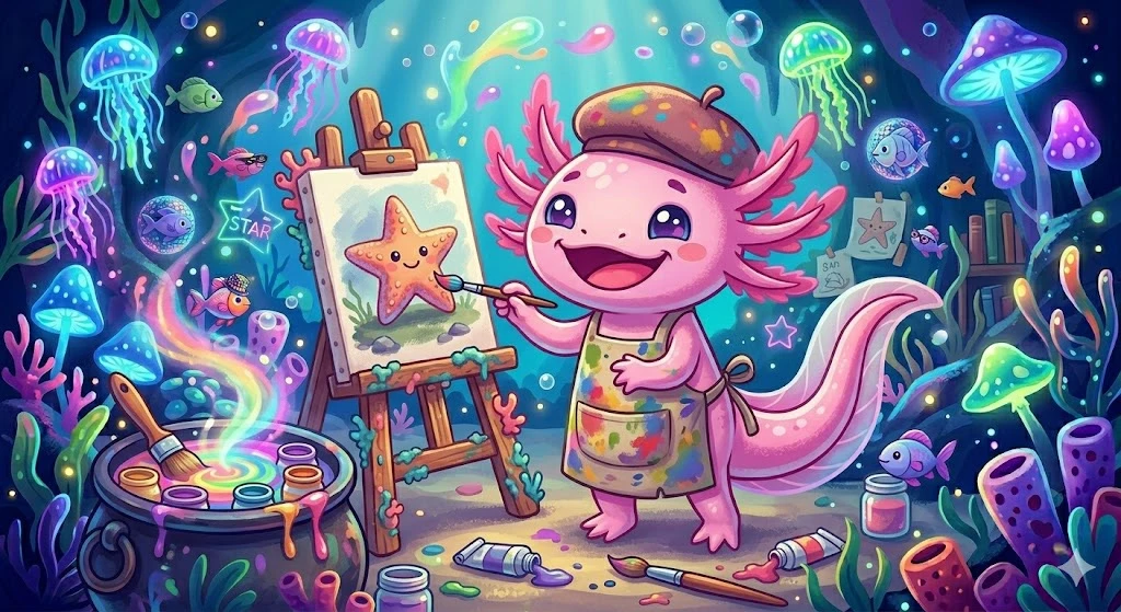 Axolotl- любимый зверек моих детей!
Поэтому я не смогла пройти мимо)

Сделала вот такие милые карточ