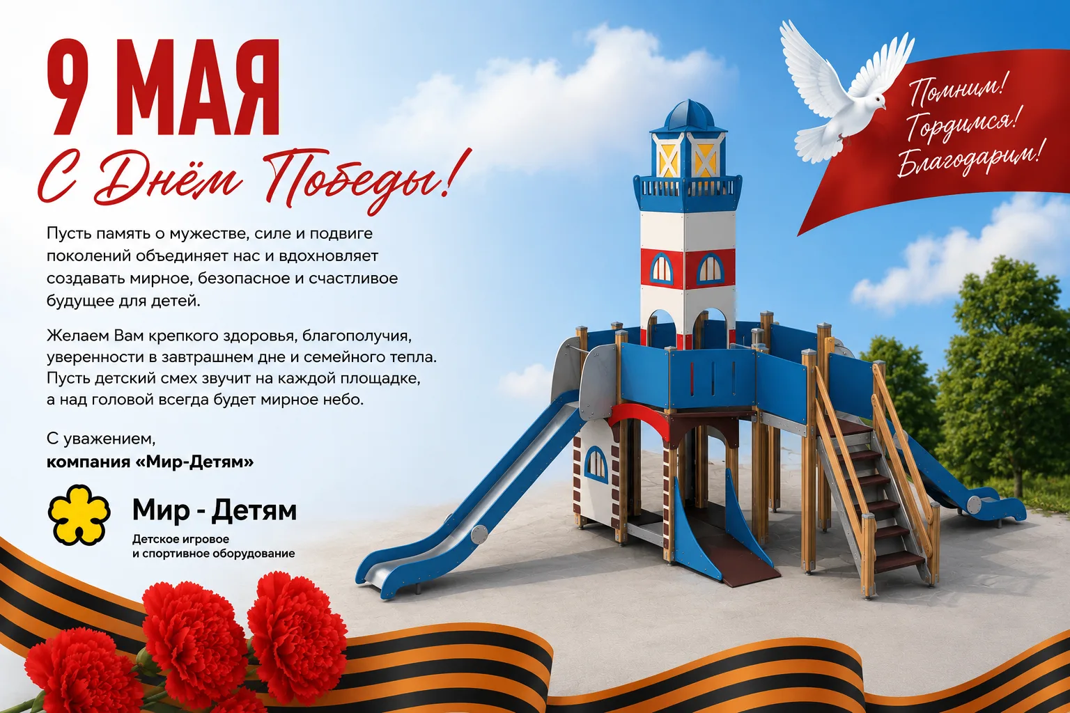 С Днём Победы!

Пусть память о мужестве, силе и подвиге поколений объединяет нас и вдохновляет созда