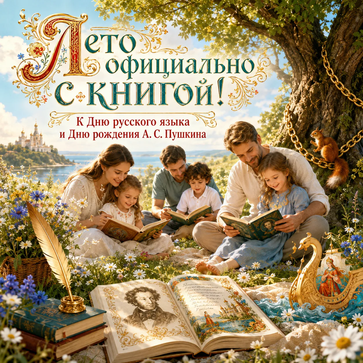 💥 Лето официально с книгой!
6 июня мы отмечаем День русского языка и День рождения великого русског