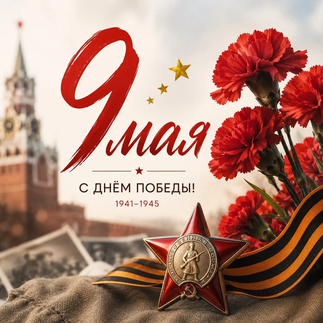 С праздником Великой Победы! Почти в каждой семье есть свой герой! Помним, гордимся и чтим их Велики