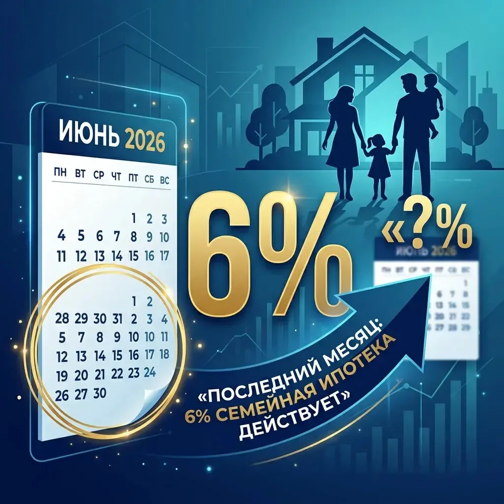 Успеть за июнь: почему семейная ипотека под 6% может не вернуться

Июнь 2026 года может войти в исто