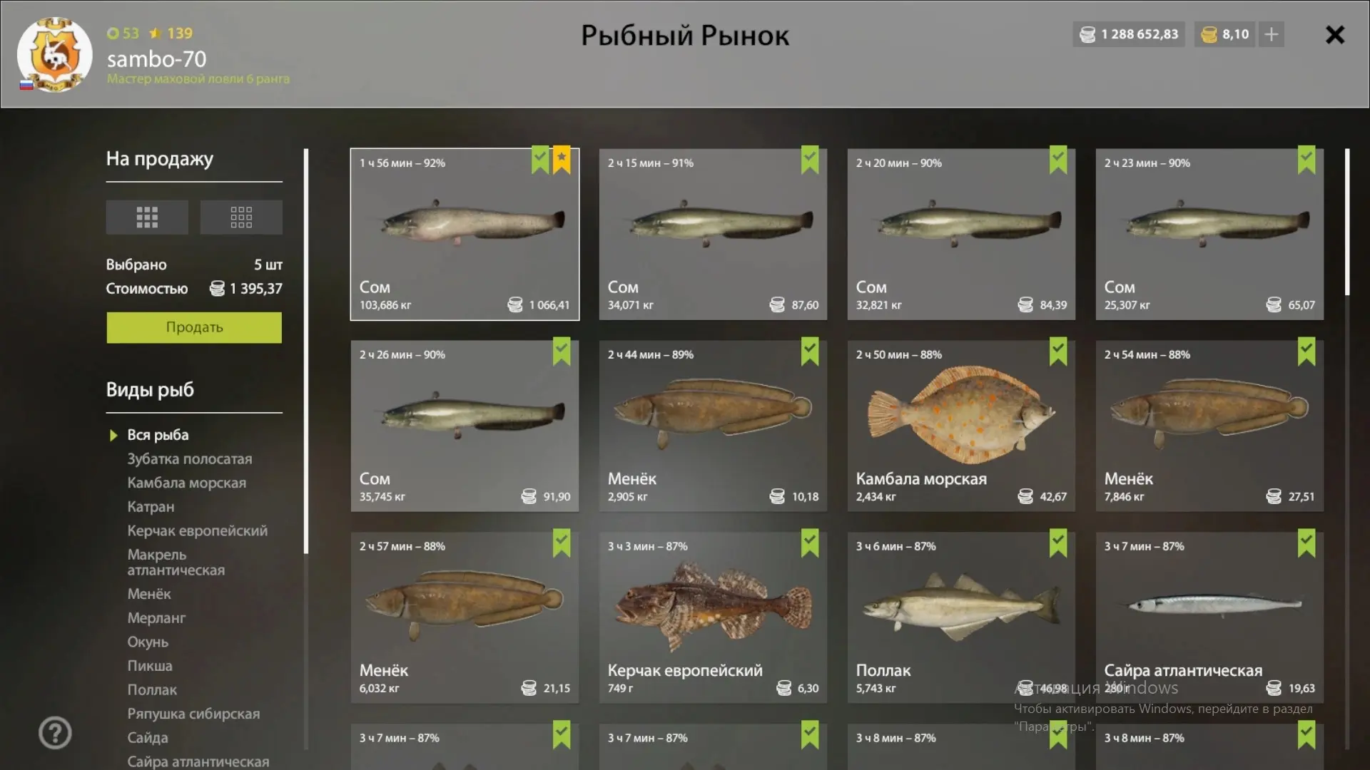 #ахтуба@pp4wikipedia 
🐟 Сом (трофей) 
📌 Координаты 144:163
🎣 Скорость 45
⏰ Время ловли - 30мин
