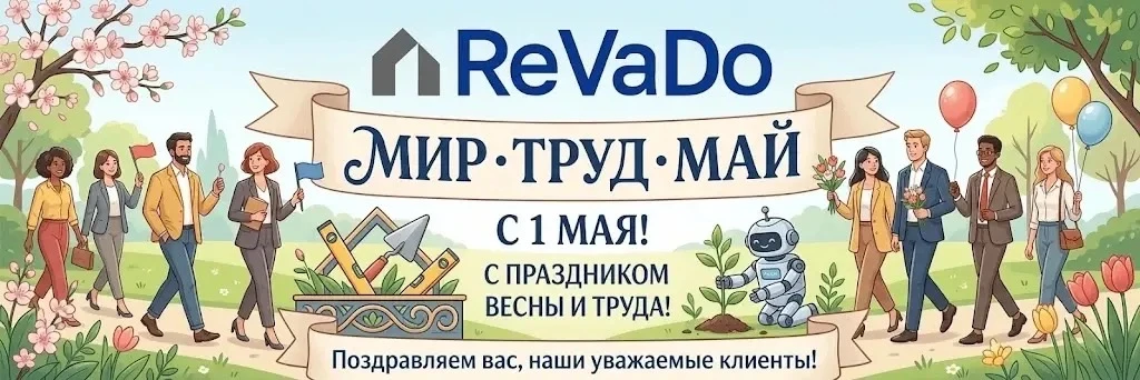 Друзья! Команда ReVaDo поздравляет с 1 Мая! 🌸Пусть ваш дом преображается так же легко, как весенняя