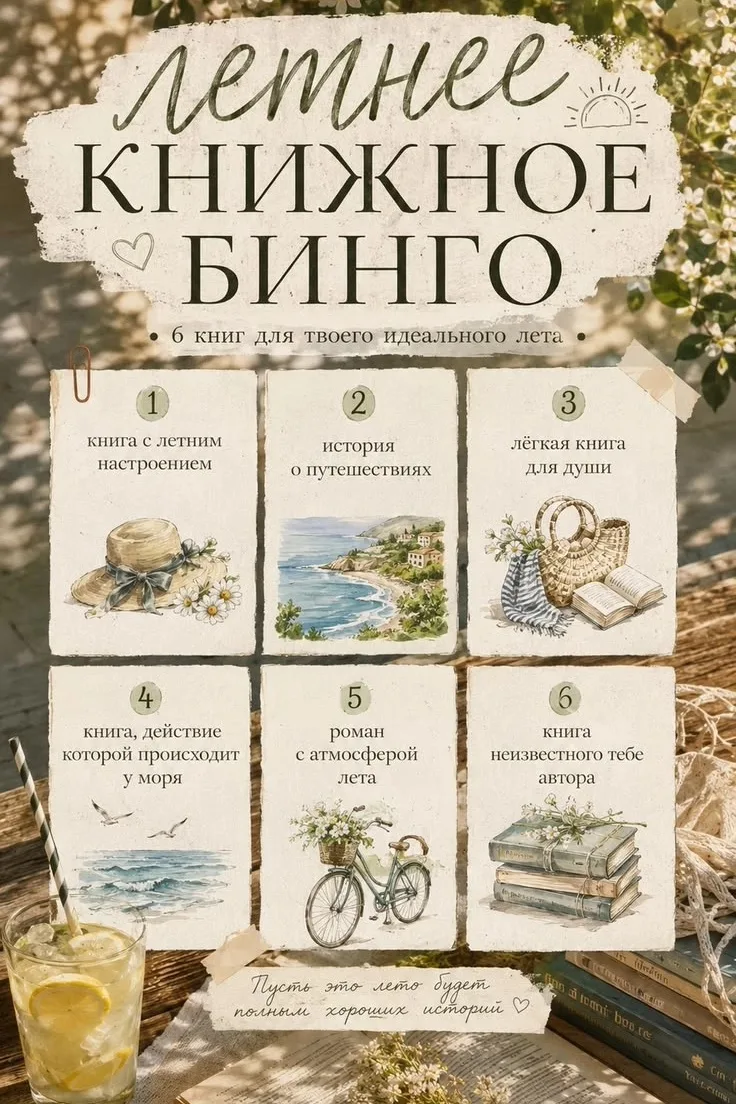 📚 Летний книжный челлендж: «Книжное путешествие» 📚

Лето — это не только время отдыха, но и отличн