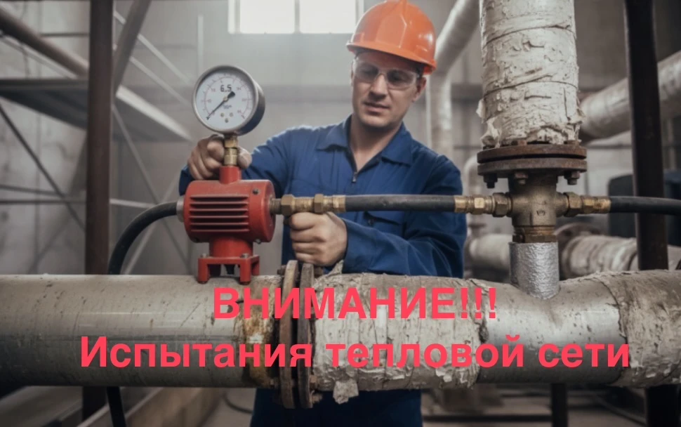 ‼️Согласно телефонограмме от тепловых сетей г. Ангарска о «Плановом испытании Тепловой сети» в перио