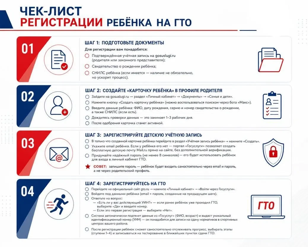 Спрашивали — отвечаем! 🙌 
 
«Как зарегистрировать ребёнка на сайте ГТО?» — этот вопрос нам задают ч