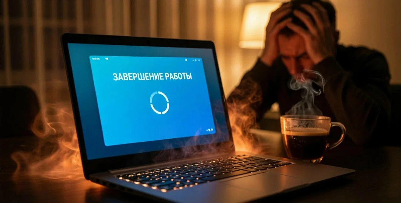 😫 ЗНАКОМАЯ СИТУАЦИЯ: НАЖИМАЕШЬ «ЗАВЕРШЕНИЕ РАБОТЫ», А ЭКРАН ГОРИТ, КУЛЕРЫ ШУМЯТ И  НИЧЕГО НЕ ПРОИСХ