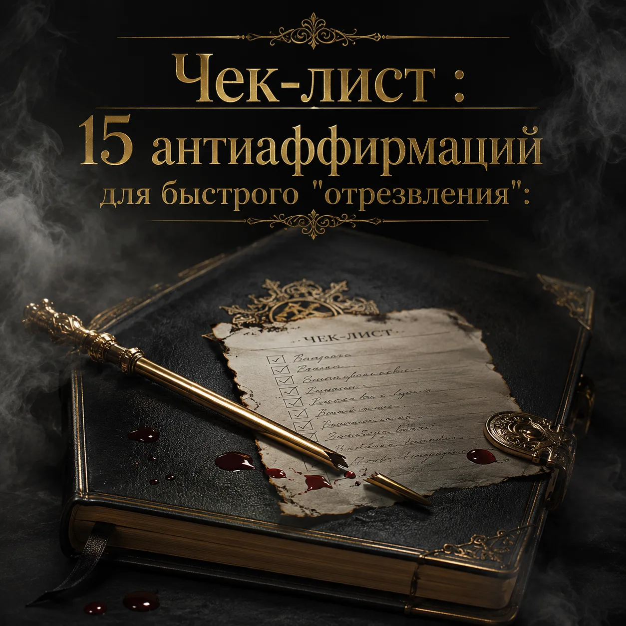 Чек-лист : 15 антиаффирмаций для быстрого "отрезвления" 😎


1. Я не магнит для денег. Магниты висят