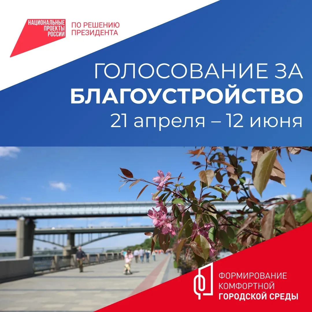 До 12 июня проходит Всероссийское онлайн-голосование по выбору общественных территорий, подлежащих б