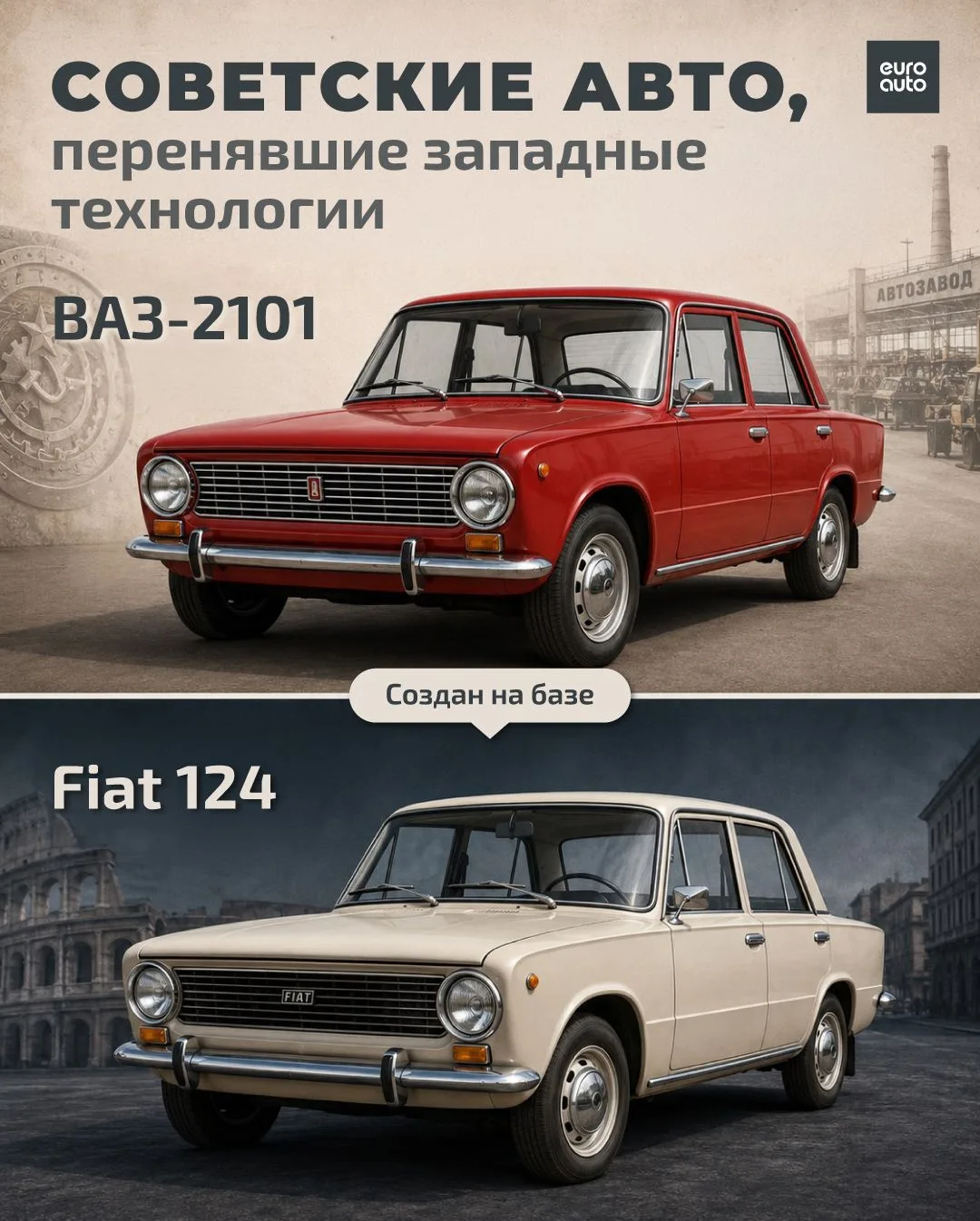 Общеизвестный факт, что многие советские автомобили создавались на базе уже существующих в Европе и 