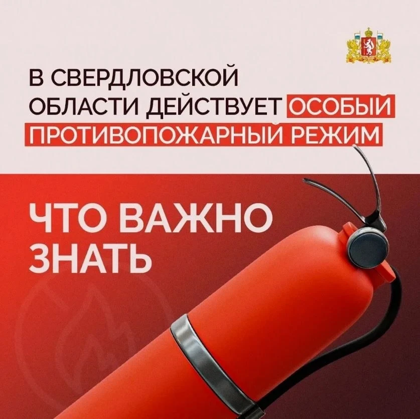 С 25 апреля 2026 года на всей территории Свердловской области действует особый противопожарный режим