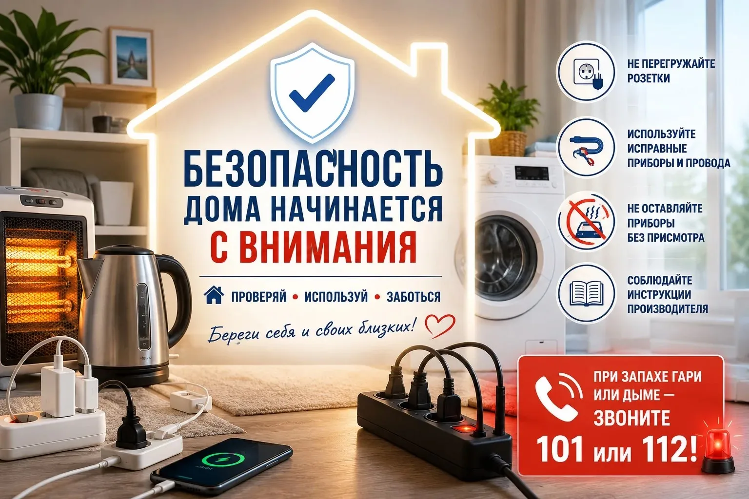 🏠Современный дом — это десятки электроприборов: чайники, зарядки, обогреватели, стиралки. Они делаю
