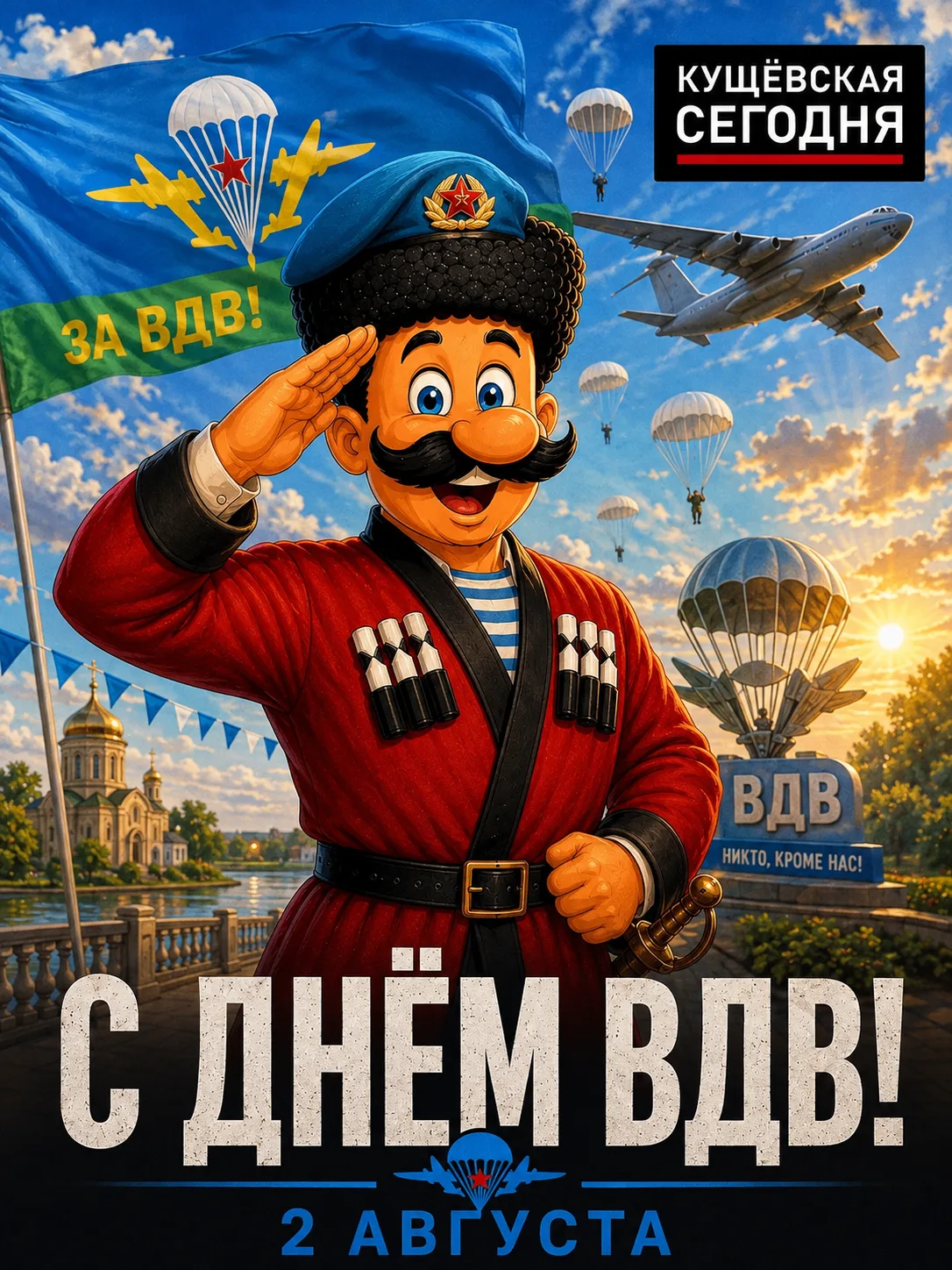 🪂 2 августа — День Воздушно-десантных войск

Сегодня поздравляют действующих военнослужащих и ветер