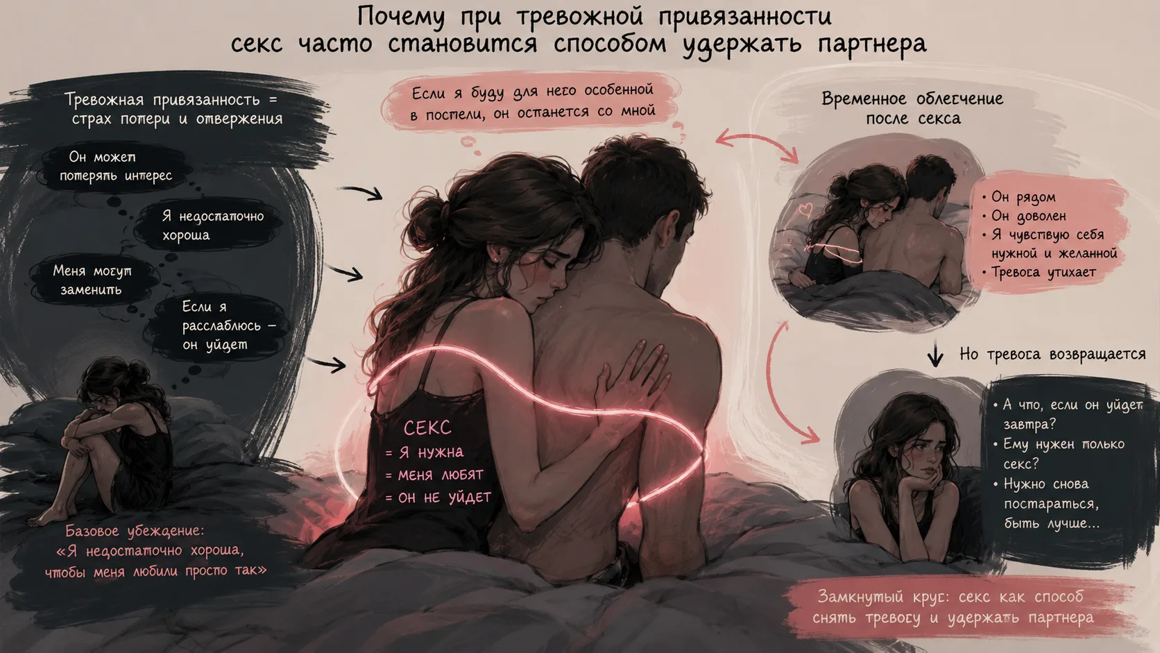 «Я занимаюсь сексом, даже когда не хочу. Лишь бы он не ушёл».

«Если я откажу - он найдёт другую», «
