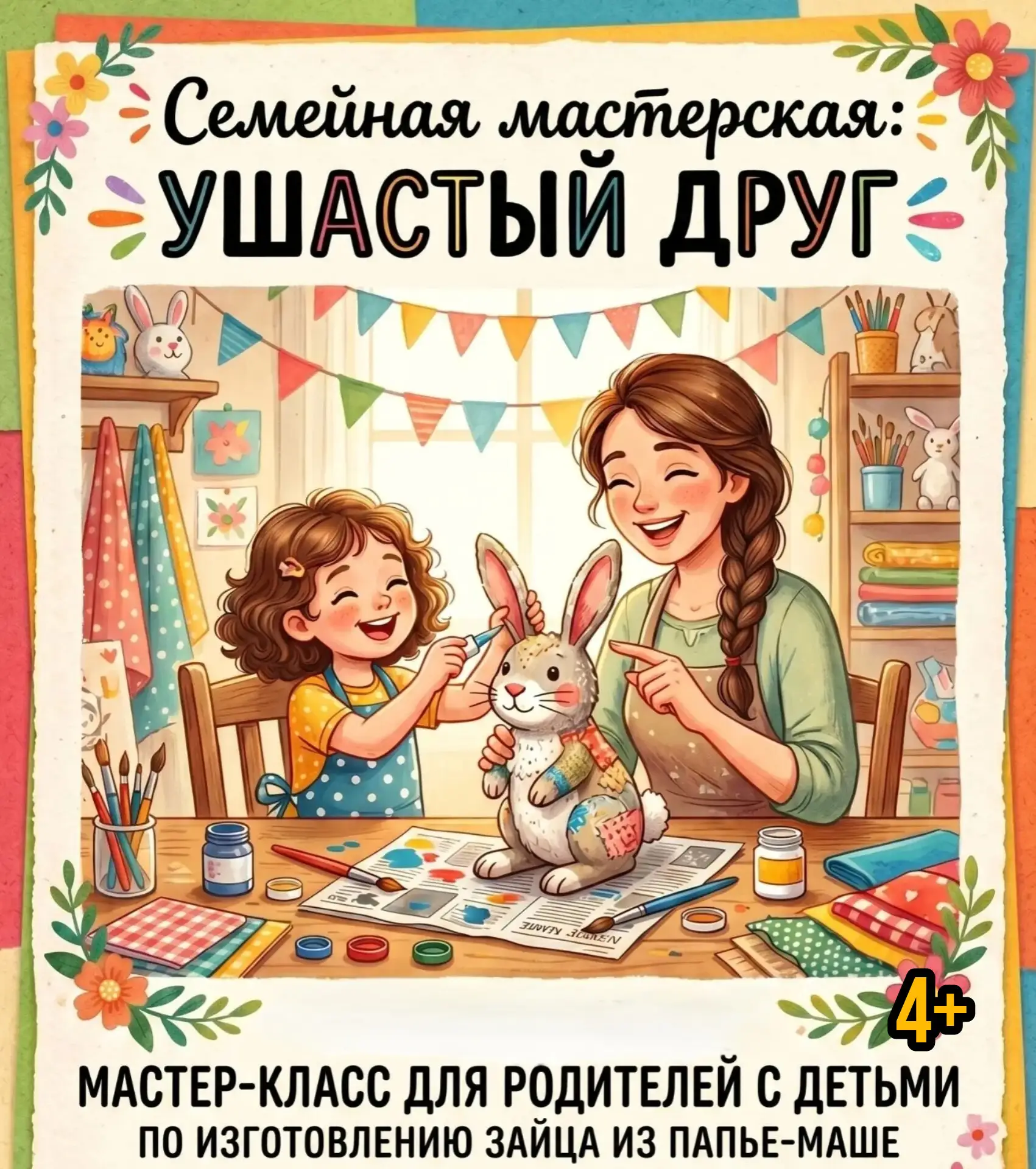 🐰🎨 Уже сегодня в 17:15 продолжаем роспись зайцев! Вторая серия мастер-классов в ДШИ пос. Ольга. Пр