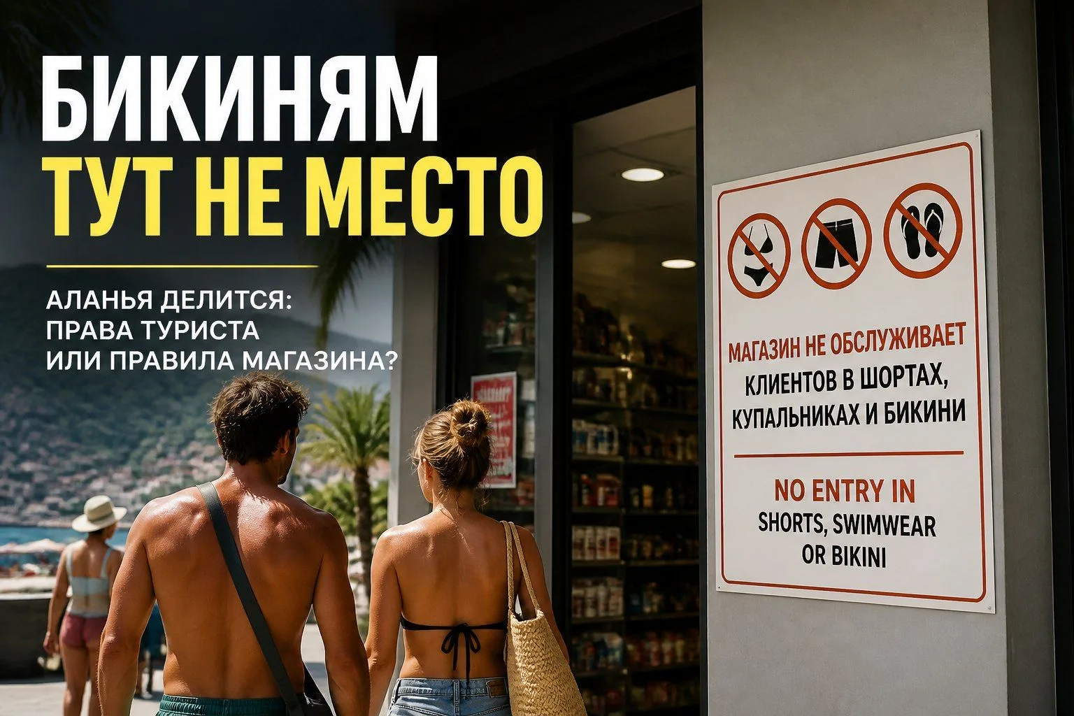 🧐 Бикиням тут не место...

✅ Очередная история из солнечной Аланьи: местный магазин повесил объявле