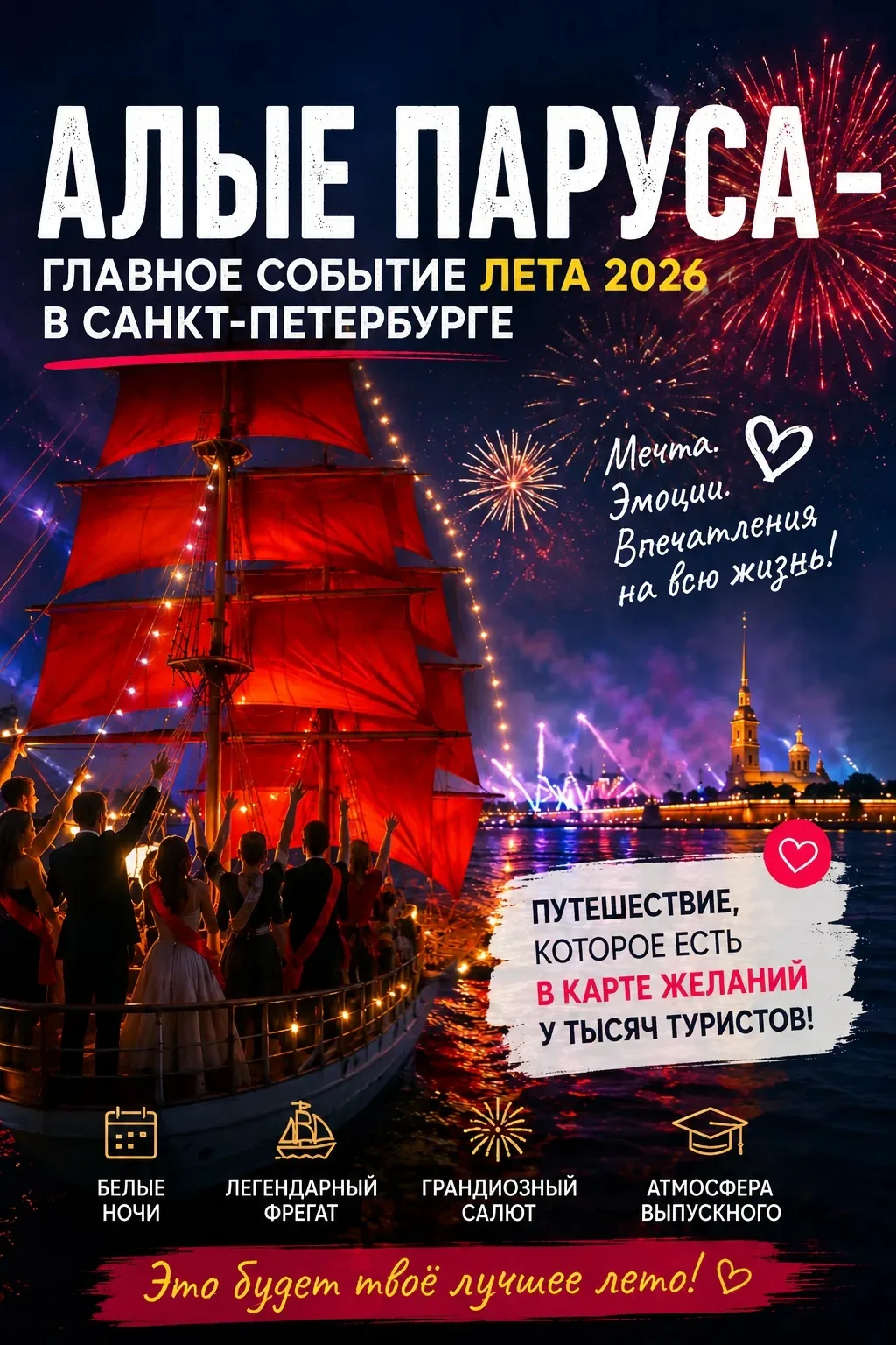 ⛵️ Есть путешествия, которые просто остаются в памяти. А есть те, о которых мечтают годами☺️

«Алые 