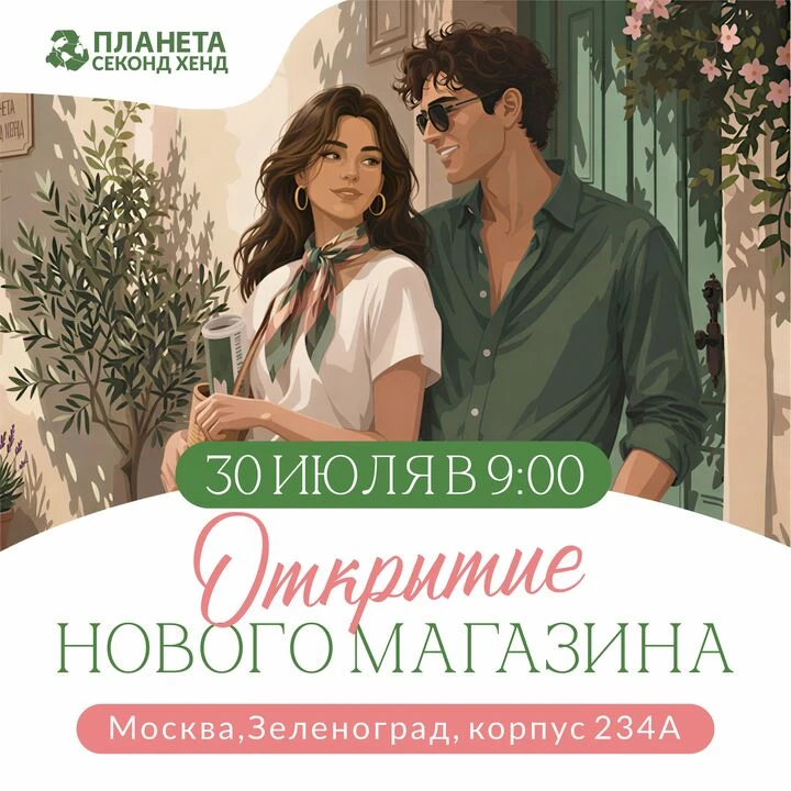 Провожаем июль по-особенном!

💚30 июля встречаем новую «Планета Секонд Хенд»!

Адрес, где мы вас бу
