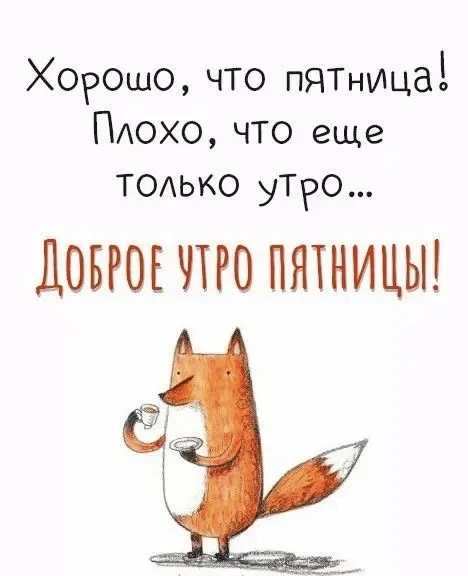 Доброе утро! Наконец‑то пятница! 🥳