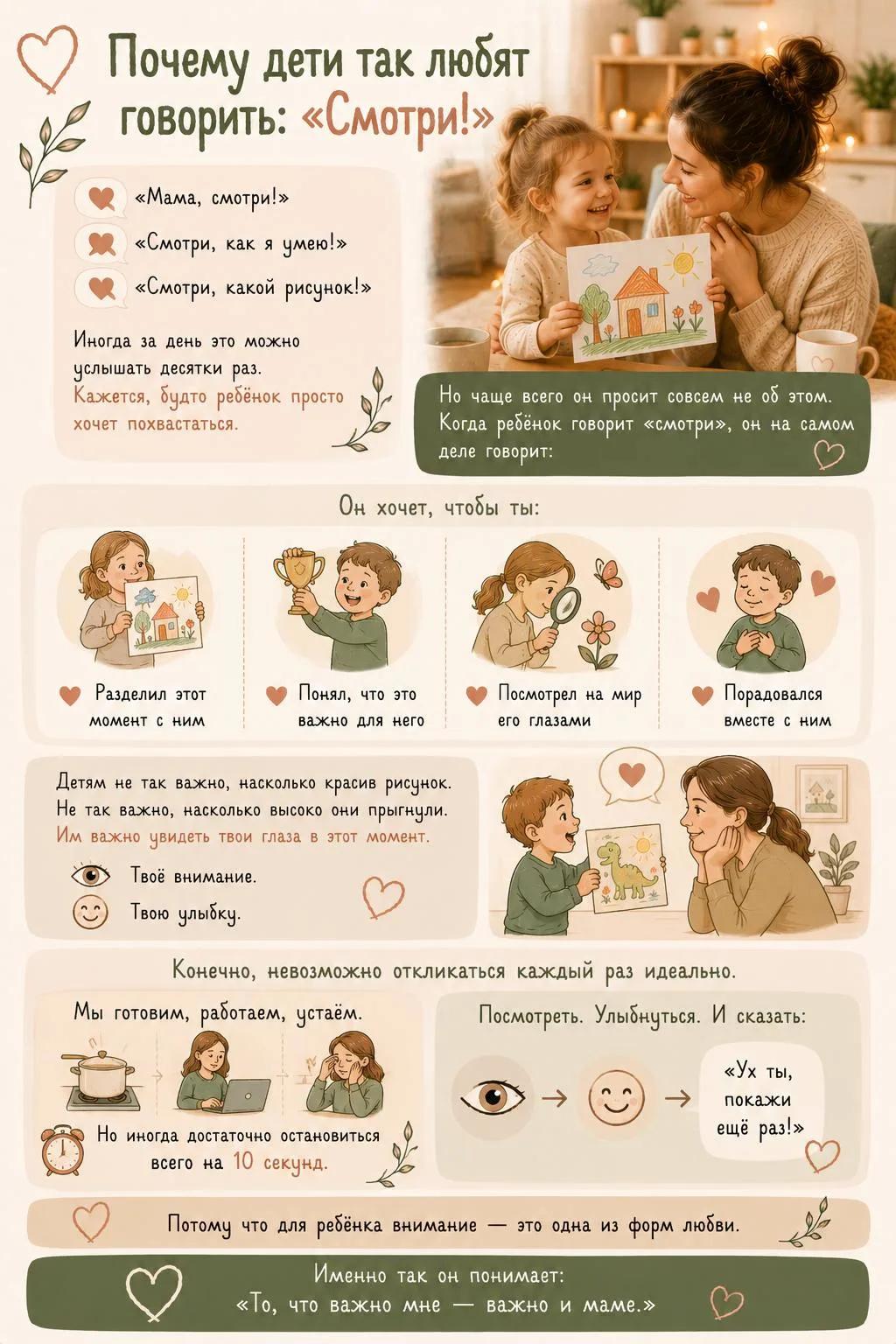 Почему дети так любят говорить: Смотри❗️

— Наш мах(ик) подпишись🎀
— Мама, дыши и улыбайся🎈