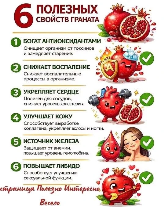 Гранат — рубиновый эликсир здоровья 🔴✨

Этот плод — мощнейшая поддержка для сердца и сосудов.

Гемо