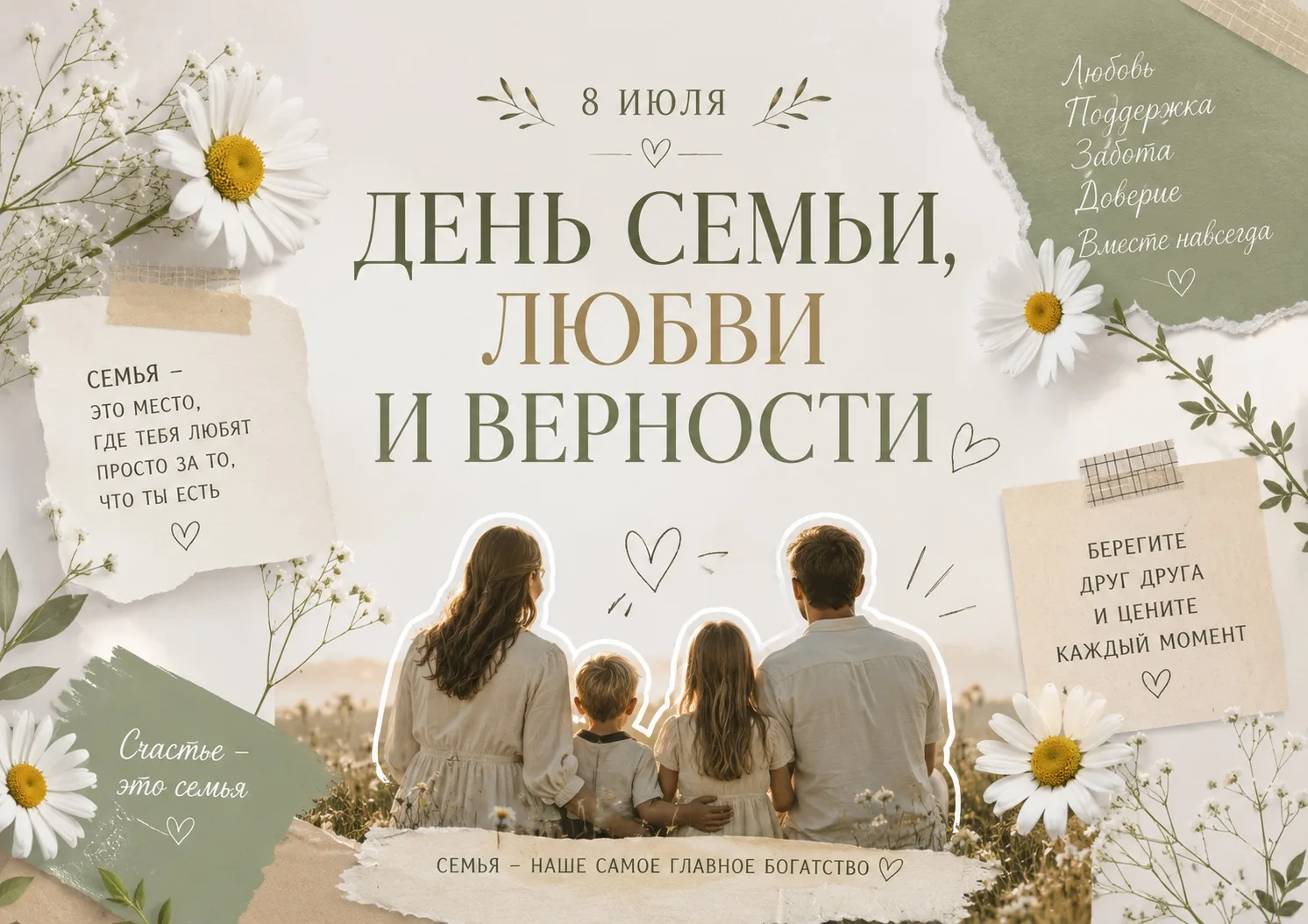 🌼Семья - там, где начинается любовь!🌼

🧑‍🧑‍🧒‍🧒День семьи, любви и верности.


📅 Когда отмечае