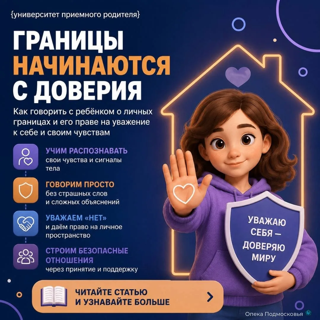 Разговор о личных границах начинается не с правильных слов, а с ощущения безопасности ♥️

Для ребёнк