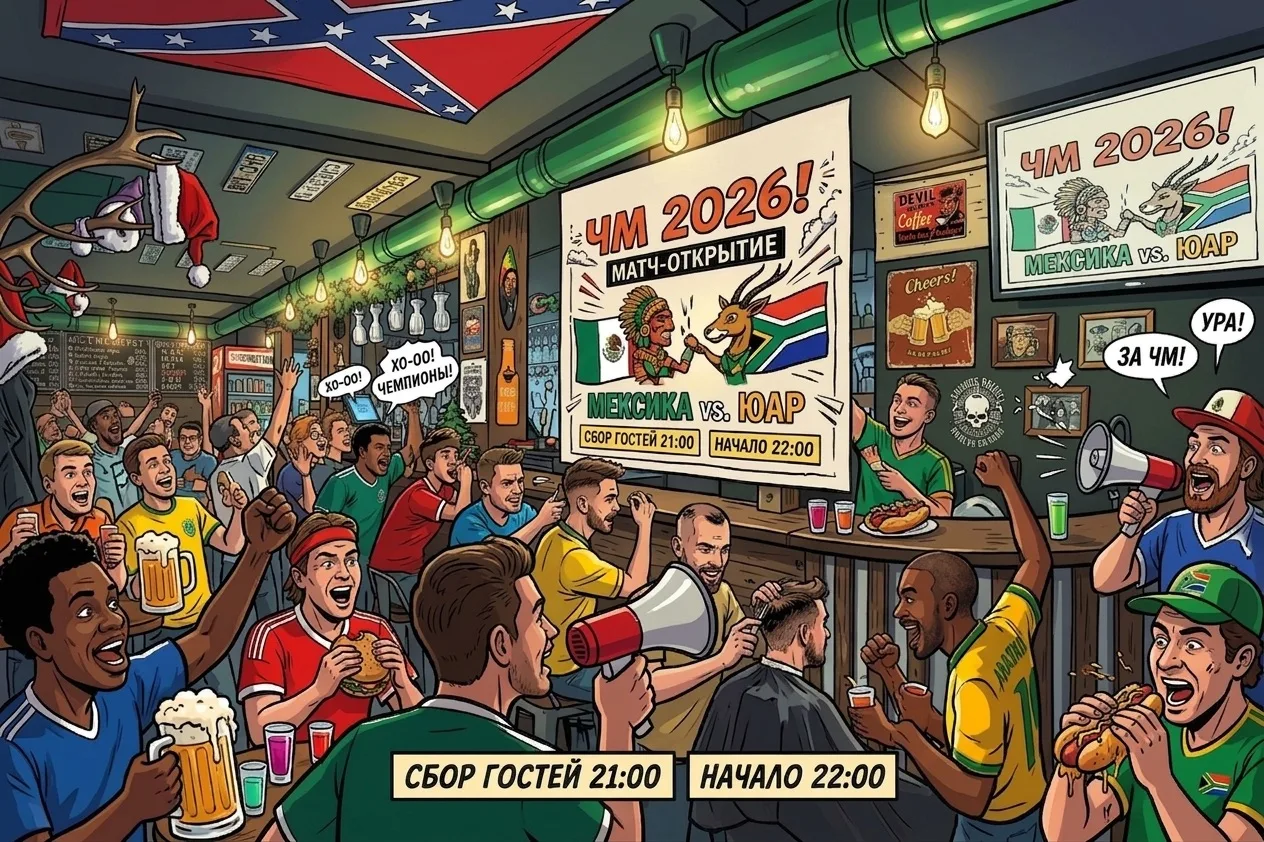 🌍⚽️ МАТЧ-ОТКРЫТИЕ

МЕКСИКА🇲🇽 vs ЮАР🇿🇦

Чемпионат мира — событие не терпящее суеты. Прийти за пя