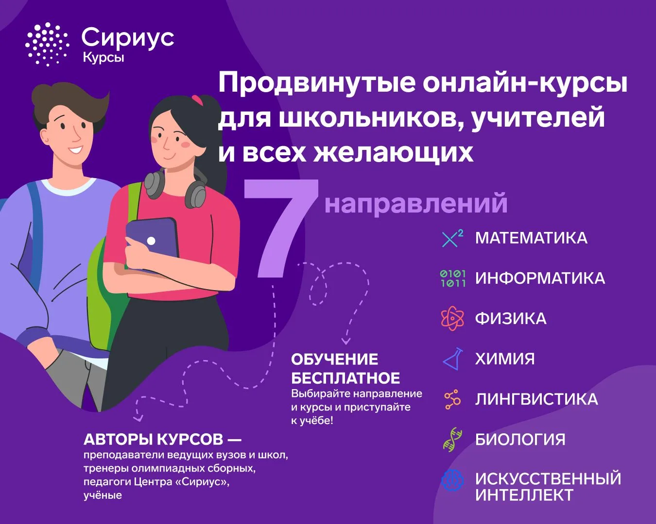 ✅Сириус.Курсы — это онлайн-школа дополнительного образования. Здесь учатся школьники и учителя, студ