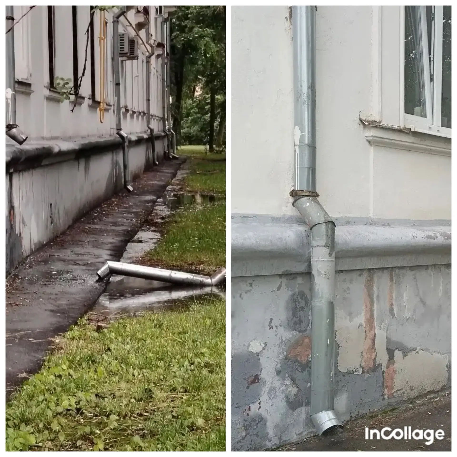 Рубрика #допосле_измайлово
✅ Выполнили работы по восстановлению водосточной трубы 
     🏠Работы  вы