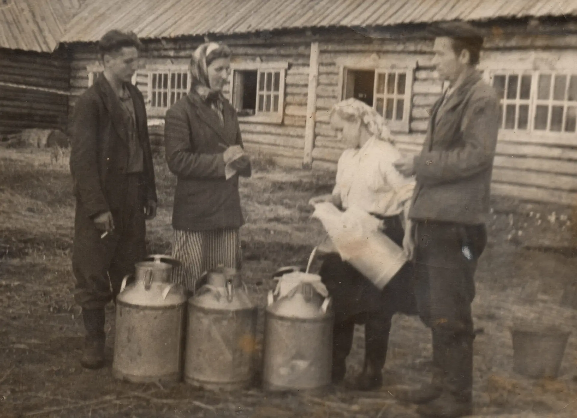 На ферме колхоза имени Сергеева (с. Ашап), 1953 г.