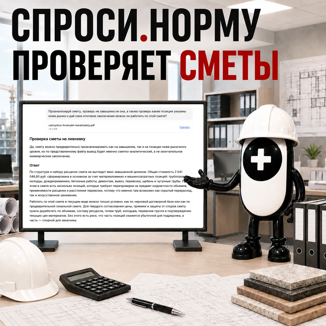 СМЕТА НА 2🍋 РУБЛЕЙ: ЧТО ПОКАЗАЛ АНАЛИЗ СПРОСИ.НОРМУ
Взяли открытую смету на устройство ливневой кан