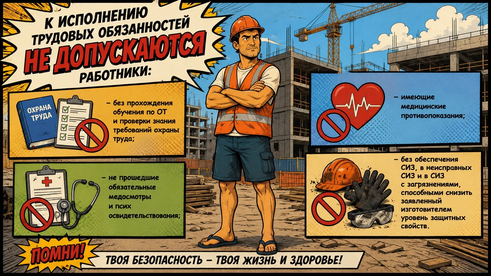⠀ ❌ ⠀ ОТСТРАНИТЬ ОТ РАБОТЫ!
⠀------

⠀ ☝️ ⠀ К исполнению трудовых обязанностей не допускаются работн