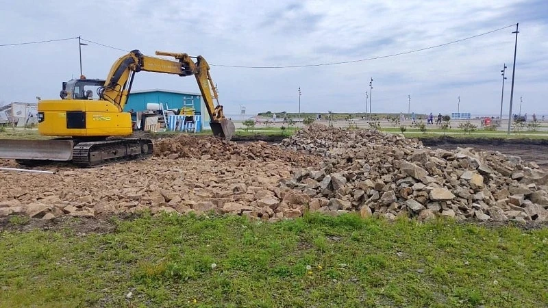 На Русском острове завершают создание велосипедного маршрута. 

На острове Русский завершается созда