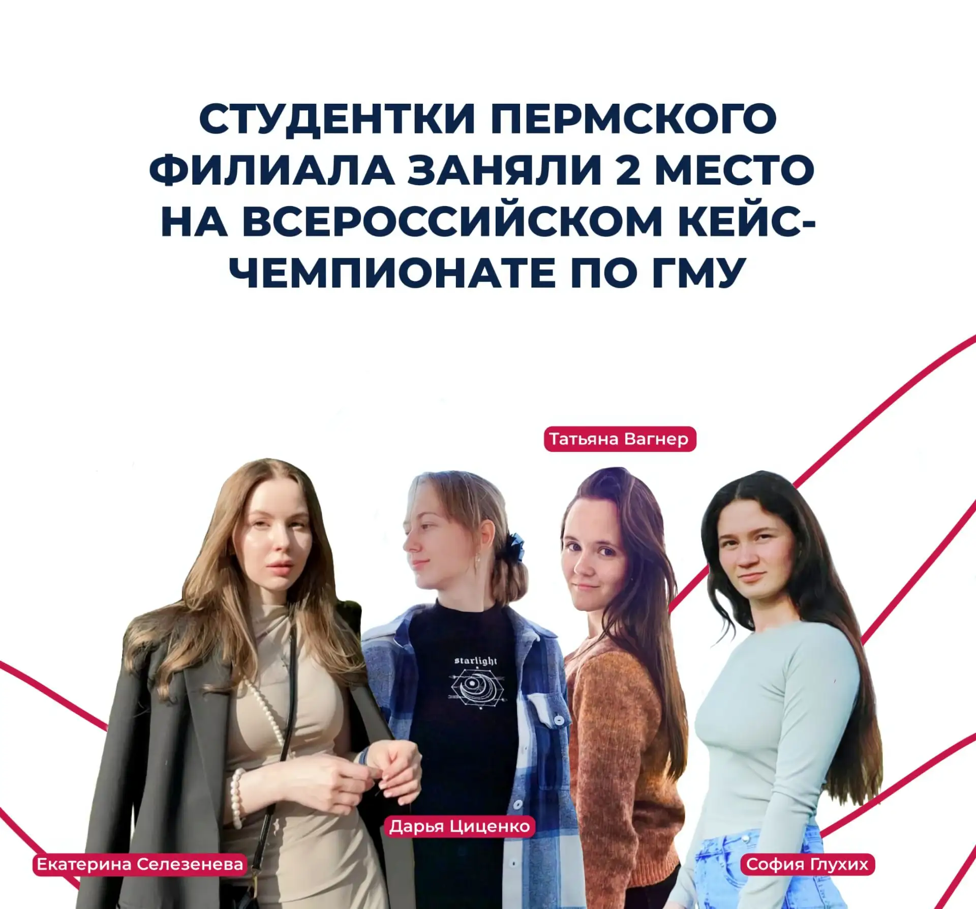 Студентки Пермского филиала заняли второе место на Всероссийском кейс-чемпионате по ГМУ среди 182 ко