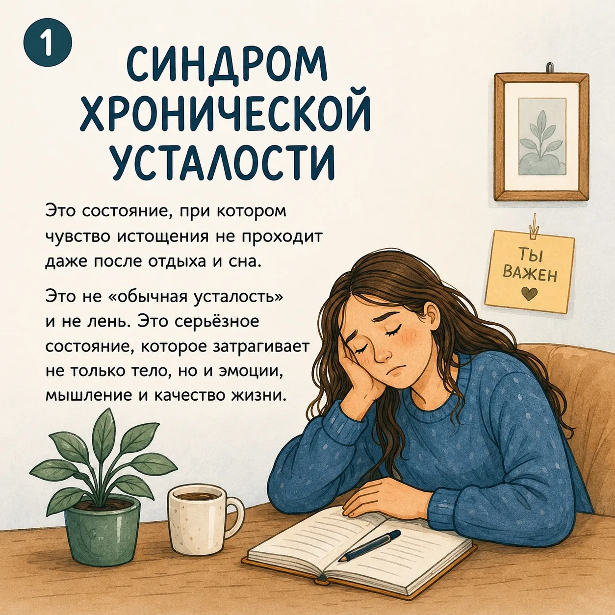 Синдром хронической усталости — это состояние, при котором чувство истощения не проходит даже после 