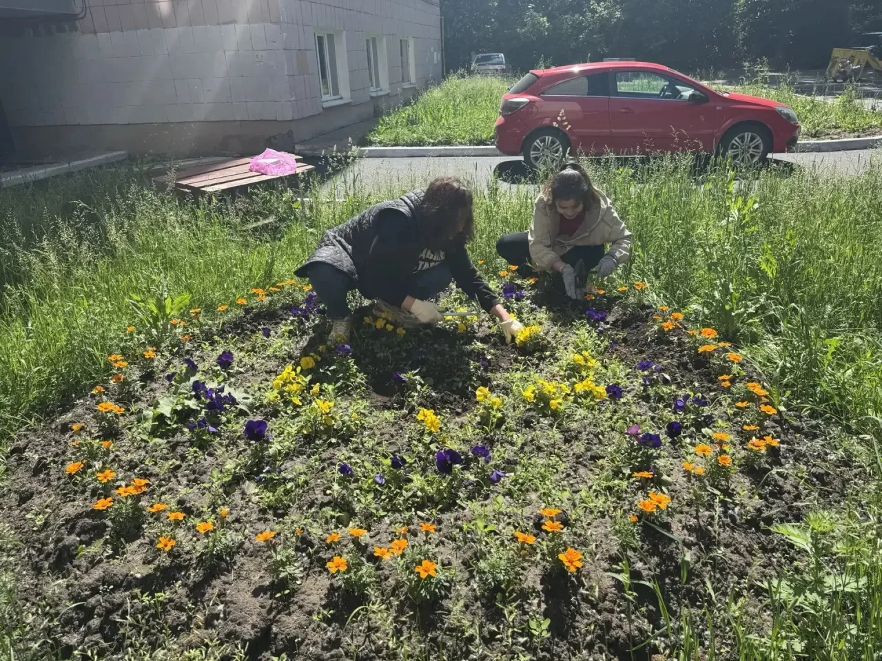 🌸Первая летняя неделя выдалась продуктивной: техника и дворники активно ведут покос травы на придом