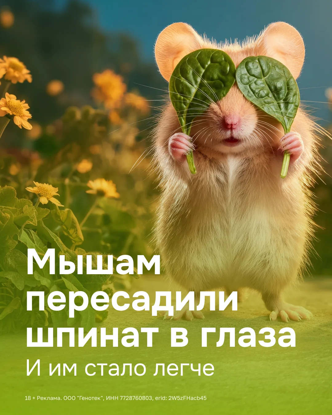 Сингапурские ученые взяли хлоропласты шпината и перенесли их в клетки роговицы мышей. Такая терапия 