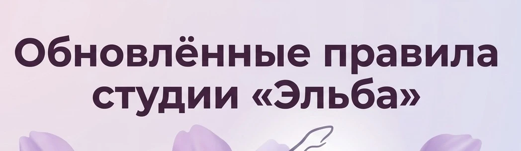 Обновлённые правила студии «Эльба» 💜

Коротко и по делу — что важно знать:

❌ Отмена занятия — не м