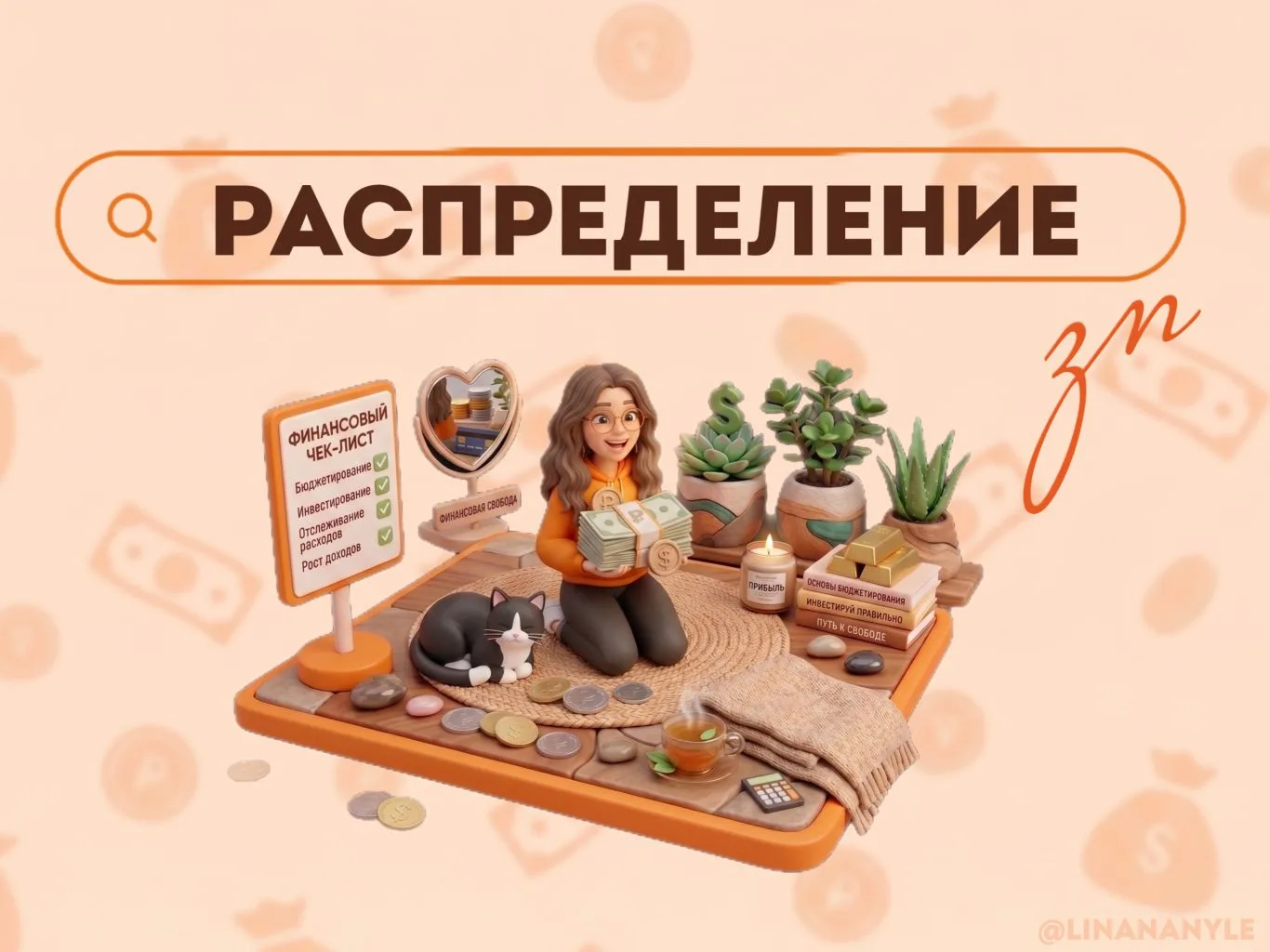 Распределение золотых 
Зарплата 

Я никак не могу привыкнуть распределять весь доход, который поступ