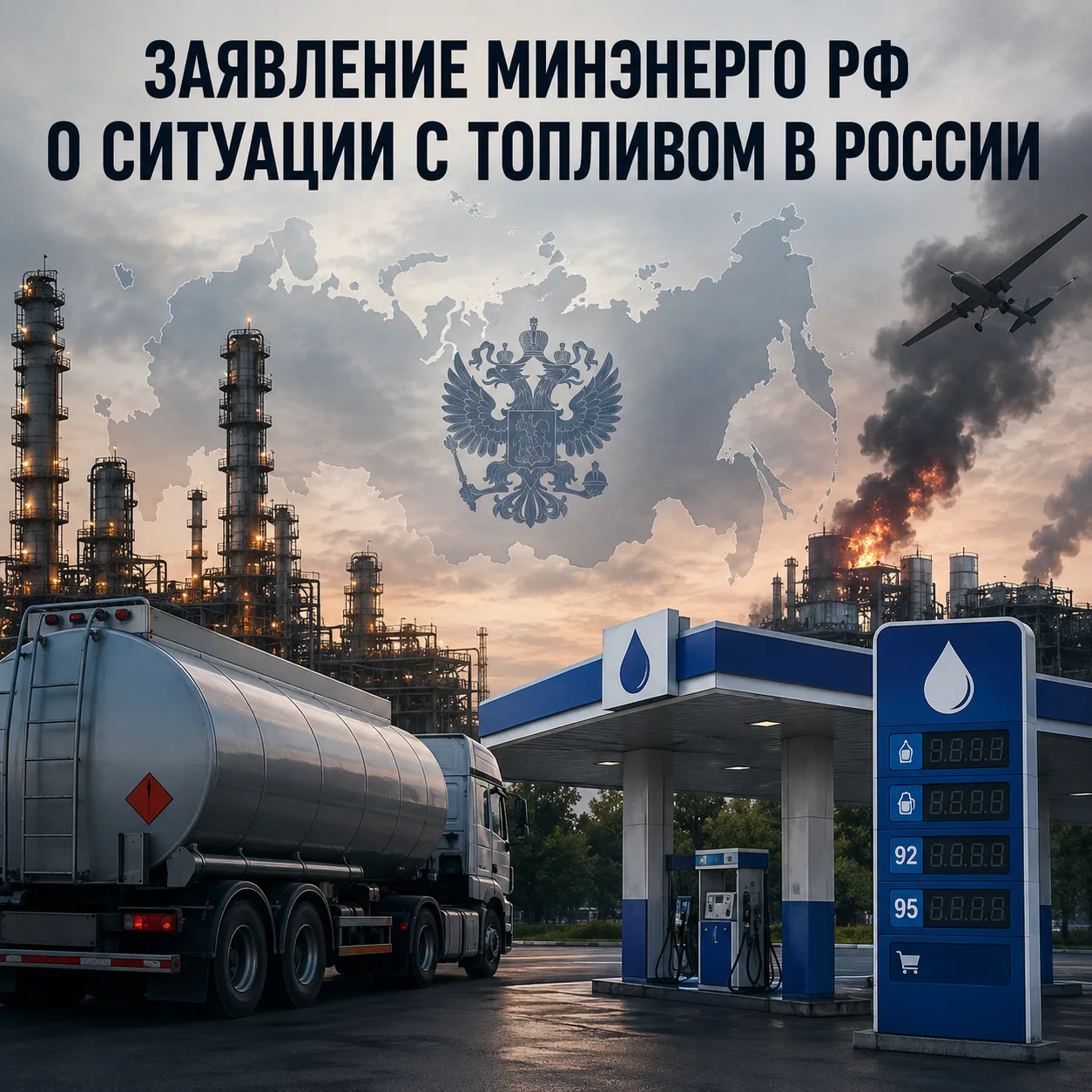 ⚡️ Заявление Минэнерго РФ о ситуации с топливом в России

Ведомство объяснило сложности с топливом в