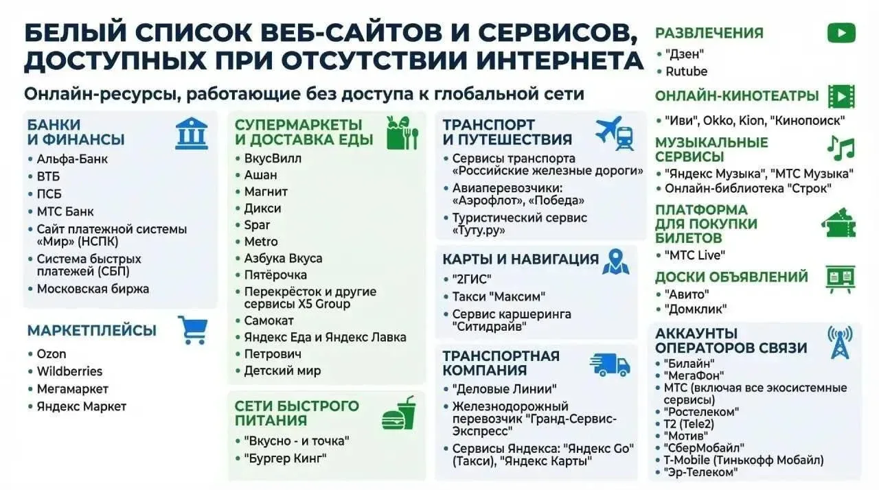 Белый список.

Что нам остается делать?
✅Сохранить себе этот список, скрин выше.
✅Вести несколько со