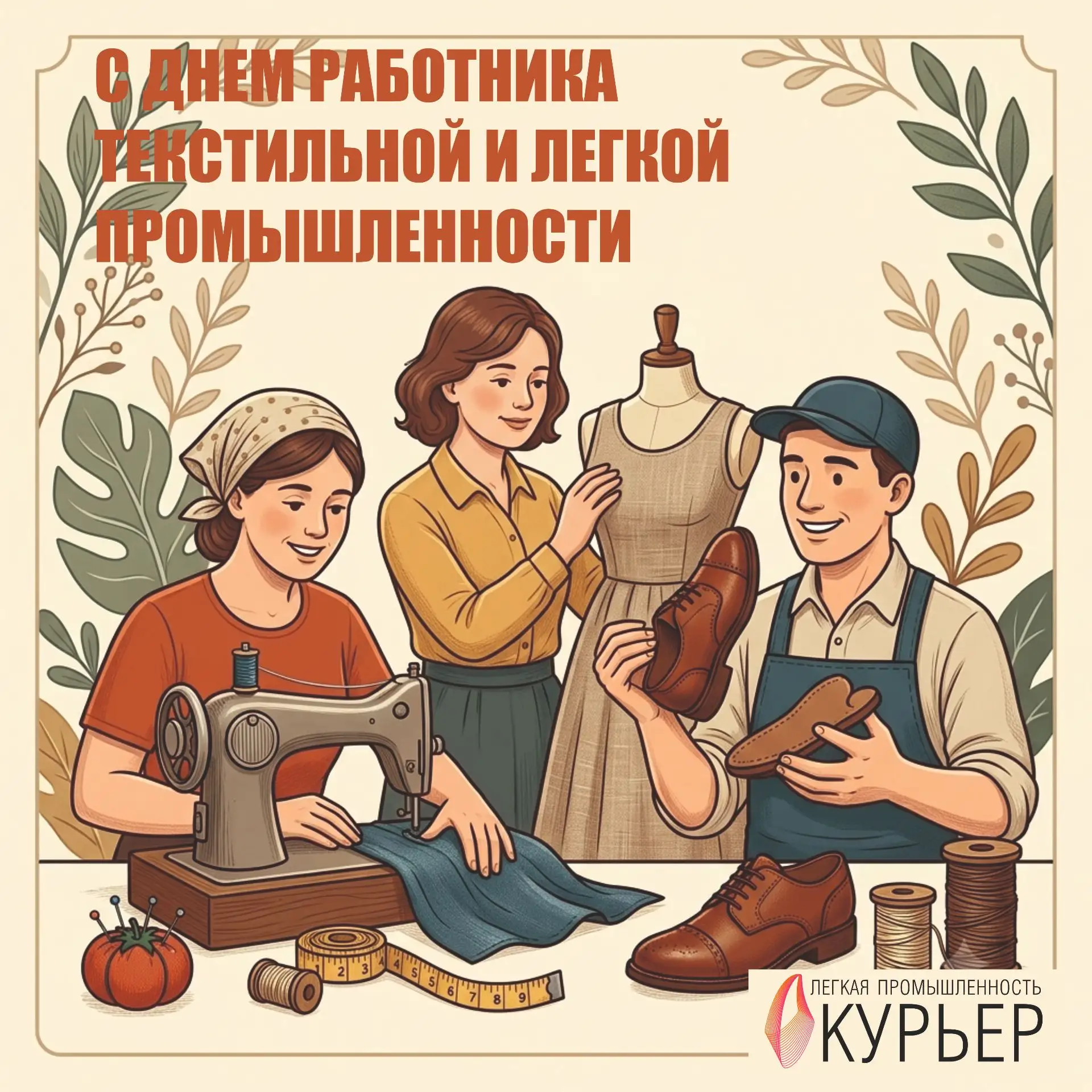 🎊Уважаемые друзья, партнеры, коллеги!  Редакция журнала «Легкая промышленность. Курьер» поздравляет
