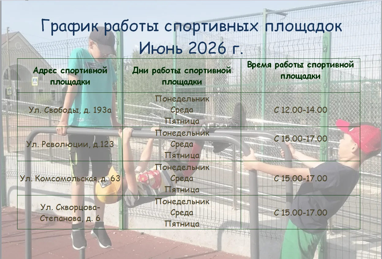 Лето, спорт, веселье! Открываем летние площадки с 1 июня!
Ура! С 1 июня стартуют наши летние спортив