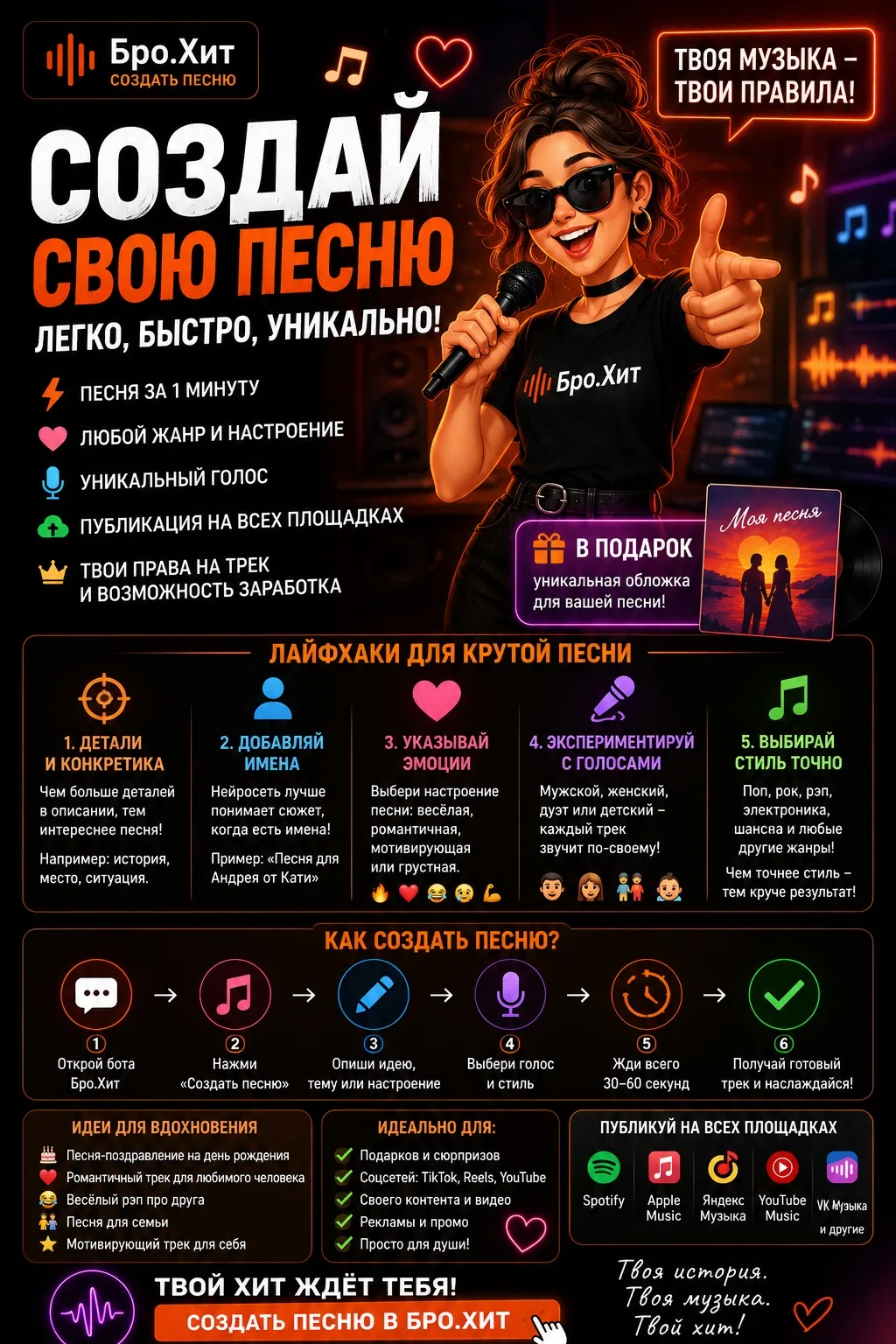 🎵 Как создать песню в БРО.ХИТ, которую захочется слушать снова и снова? Вот 5 секретов!

Почему одн