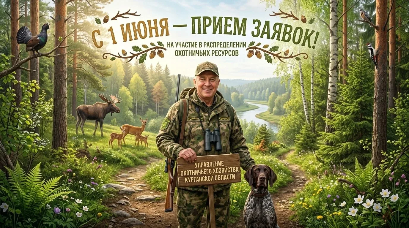 🔊С 1 июня 2026 года начинается прием заявок на участие в распределении разрешений на добычу охотнич